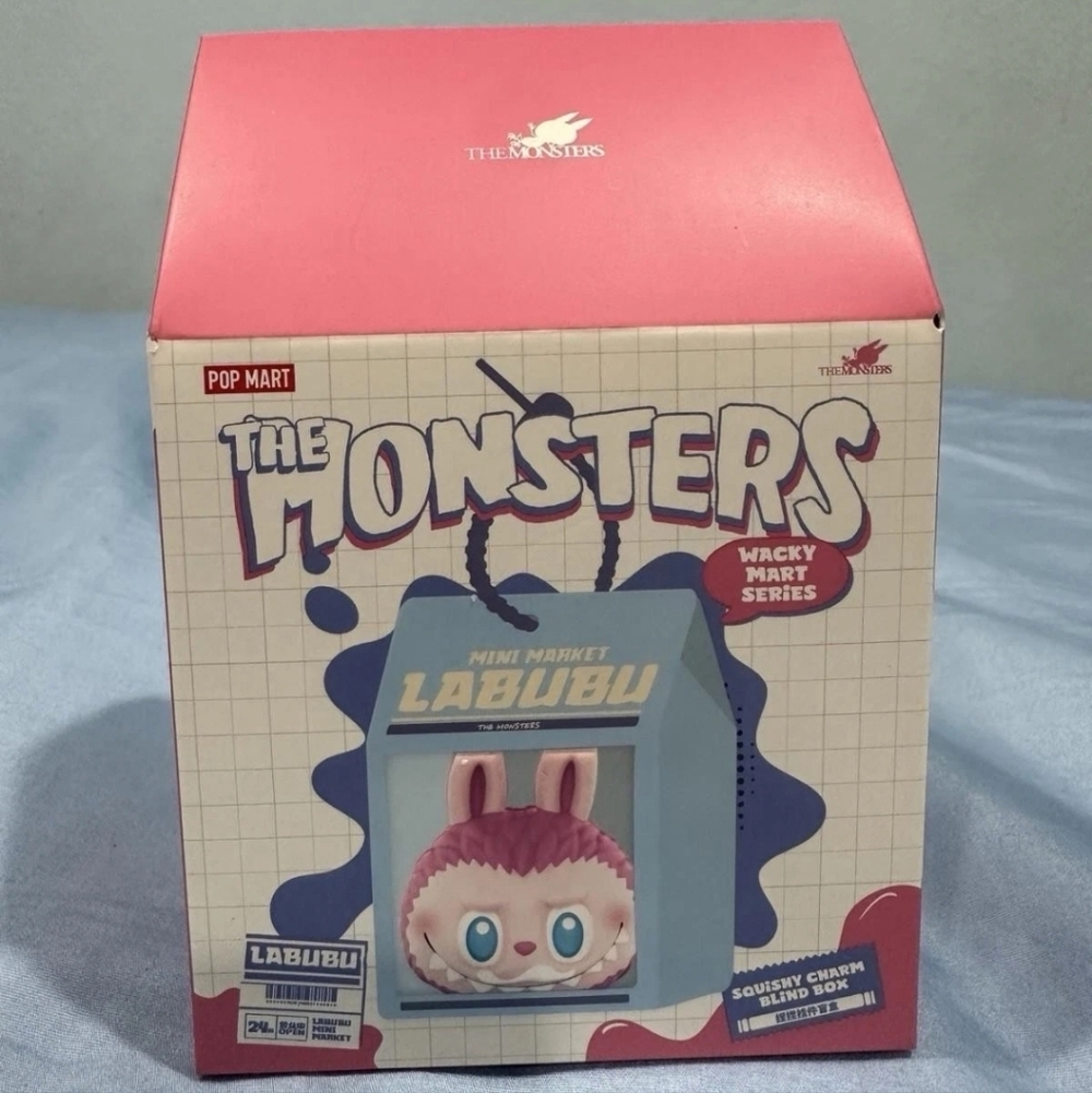 Authentic POPMART Labubu THE Monsters Wacky Mart Squishy Charm X1 Blind Box - Picture 4 of 5